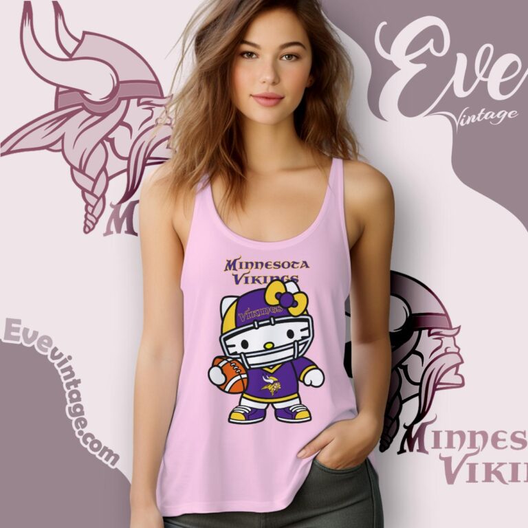 Minnesota Vikings Hello Kitty Shirt Tank top Minnesota Vikings Hello Kitty Shirt Tank top