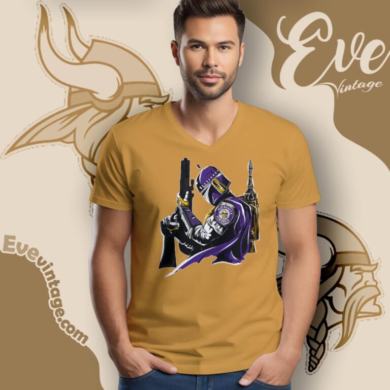 Minnesota Vikings Mandalorian Star Wars Shirt V Neck TShirt Minnesota Vikings Mandalorian Star Wars Shirt V Neck TShirt
