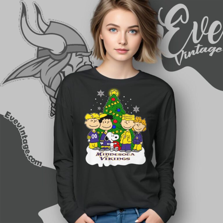 Minnesota Vikings Snoopy The Peanuts Christmas Shirt Long Sleeve Tee Minnesota Vikings Snoopy The Peanuts Christmas Shirt Long Sleeve Tee