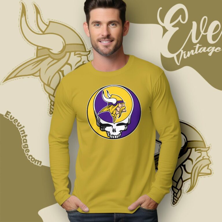 Minnesota Vikings Steal Your Face Grateful Dead Shirt Long Sleeve Tee Minnesota Vikings Steal Your Face Grateful Dead Shirt Long Sleeve Tee