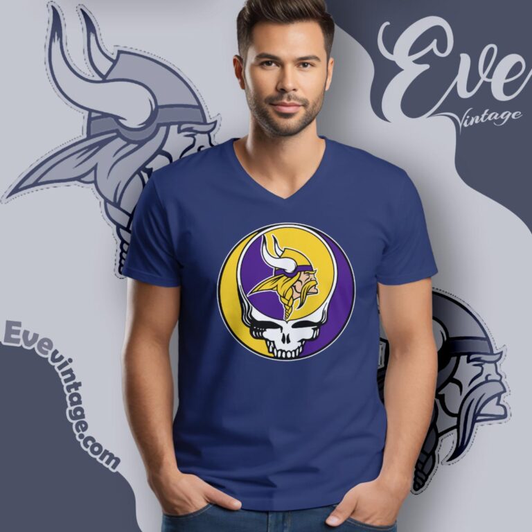 Minnesota Vikings Steal Your Face Grateful Dead Shirt V Neck TShirt Minnesota Vikings Steal Your Face Grateful Dead Shirt V Neck TShirt