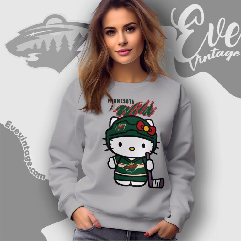 Minnesota Wild Hello Kitty Shirt Sweatshirt Minnesota Wild Hello Kitty Shirt Sweatshirt