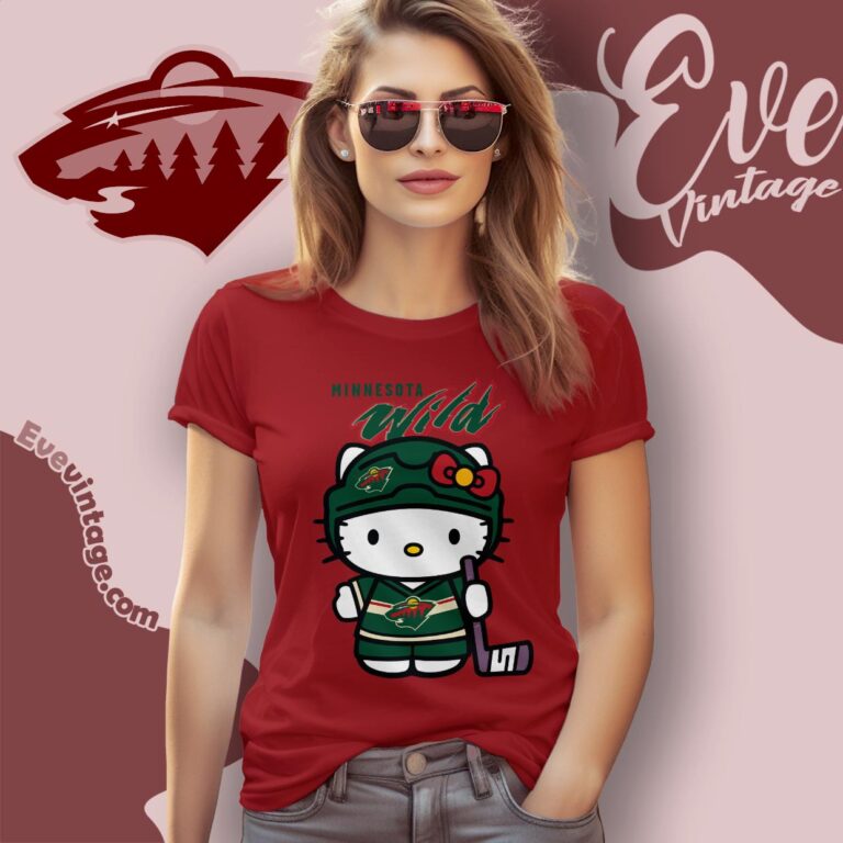 Minnesota Wild Hello Kitty Shirt Women T shirt Minnesota Wild Hello Kitty Shirt Women T shirt