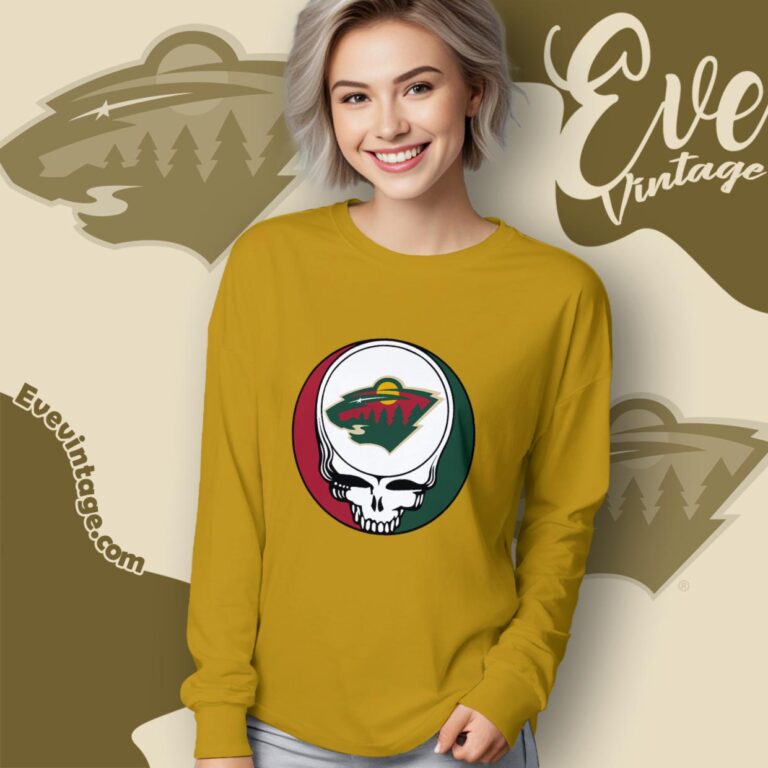 Minnesota Wild Steal Your Face Grateful Dead Shirt Long Sleeve Tee Minnesota Wild Steal Your Face Grateful Dead Shirt Long Sleeve Tee