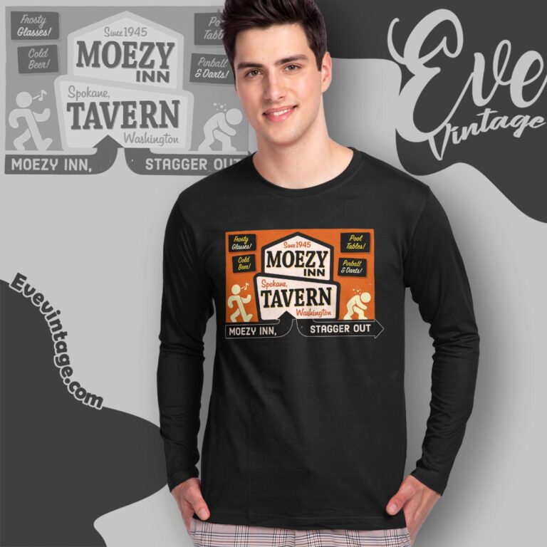 Moezy Inn Tavern Shirt Washington Dive Bar Long Sleeve Tee Moezy Inn Tavern Shirt Washington Dive Bar Long Sleeve Tee