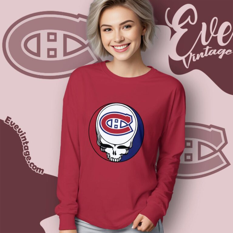 Montreal Canadiens Steal Your Face Grateful Dead Shirt Long Sleeve Tee Montreal Canadiens Steal Your Face Grateful Dead Shirt Long Sleeve Tee