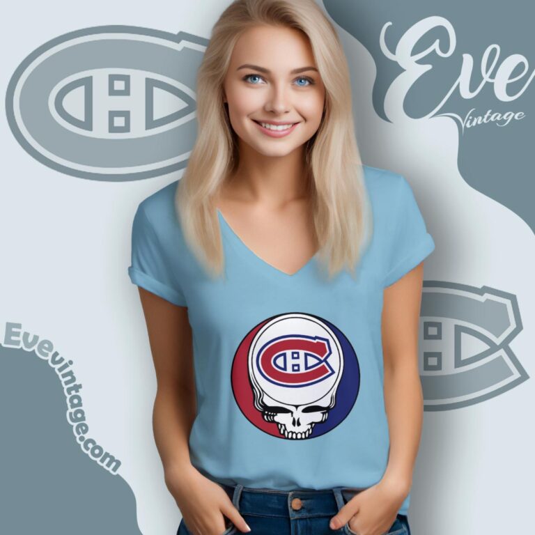Montreal Canadiens Steal Your Face Grateful Dead Shirt V Neck TShirt Montreal Canadiens Steal Your Face Grateful Dead Shirt V Neck TShirt