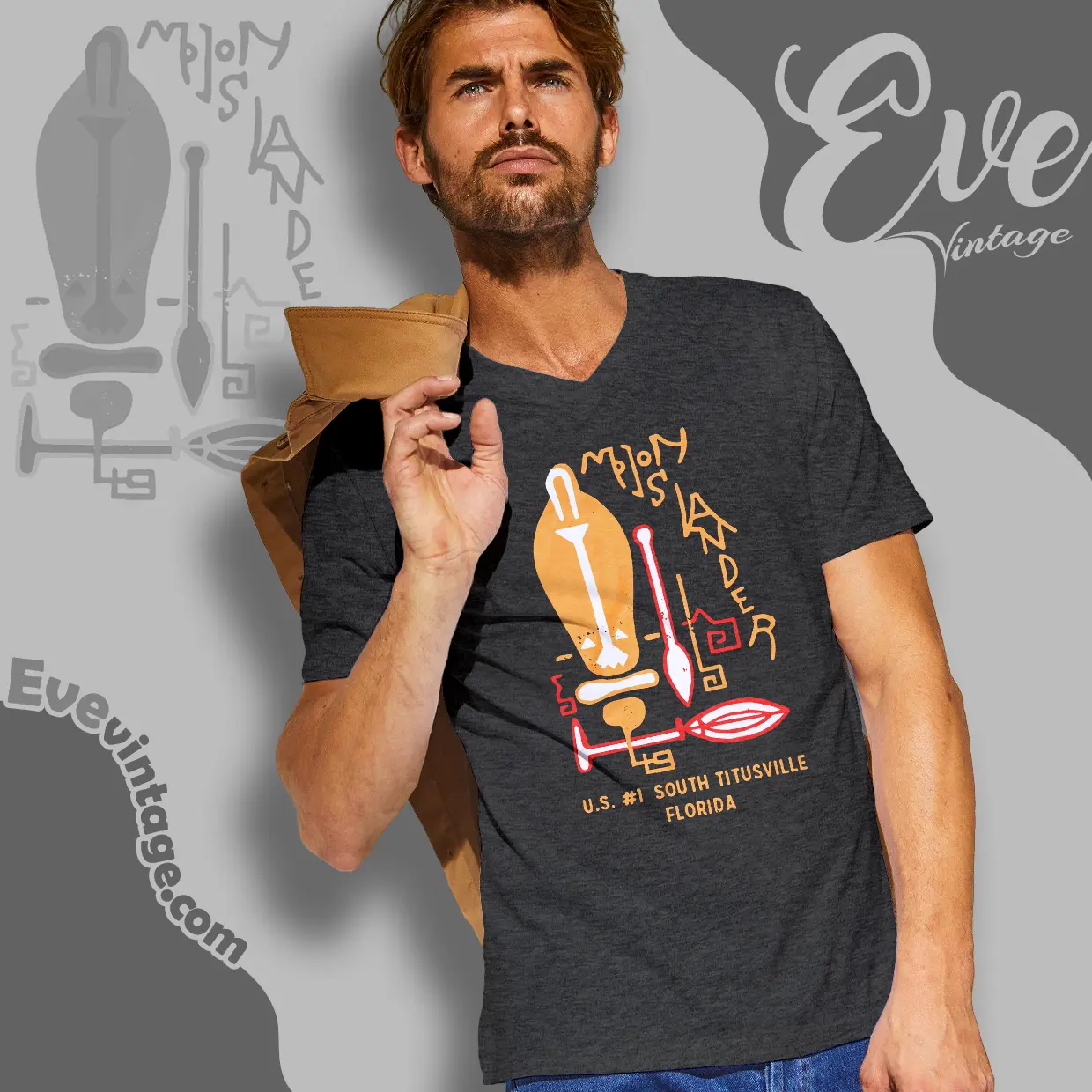 Moon Islander Shirt Titusville Fl Tiki Bar V Neck TShirt Moon Islander Shirt Titusville Fl Tiki Bar V Neck TShirt