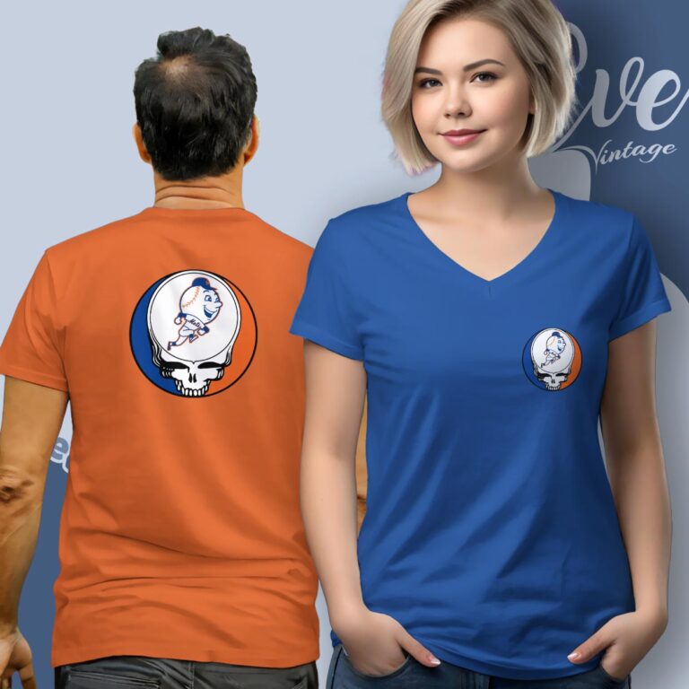 Mr Met Steal Your Face Shirt New York Mets Grateful Dead V neck Mr Met Steal Your Face Shirt New York Mets Grateful Dead V neck
