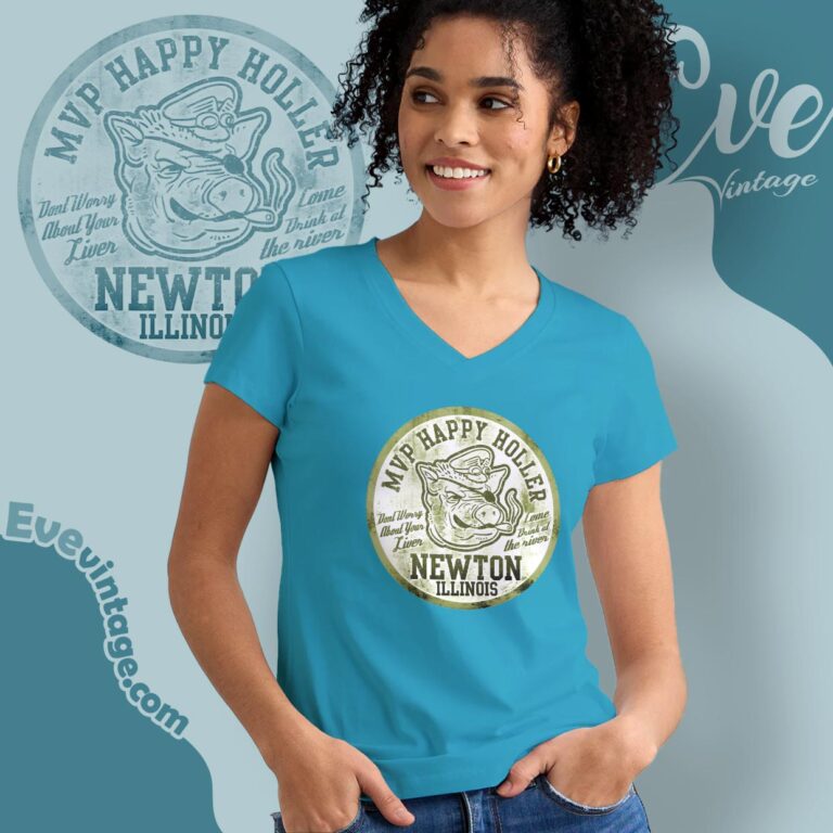 Mvp Happy Holler Shirt Newton Il Dive Bar V Neck TShirt Mvp Happy Holler Shirt Newton Il Dive Bar V Neck TShirt