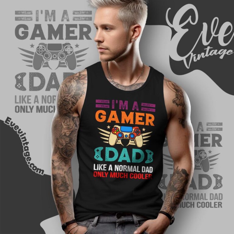 My Dad Video Games First Father’s Day Presents For Gamer Tank Top Racerback My Dad Video Games First Father’s Day Presents For Gamer Tank Top Racerback