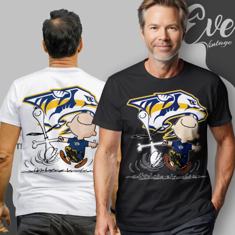 Nashville Predators Charlie Brown Snoopy Happy Dancing Shirt T Shirt Nashville Predators Charlie Brown Snoopy Happy Dancing Shirt T Shirt