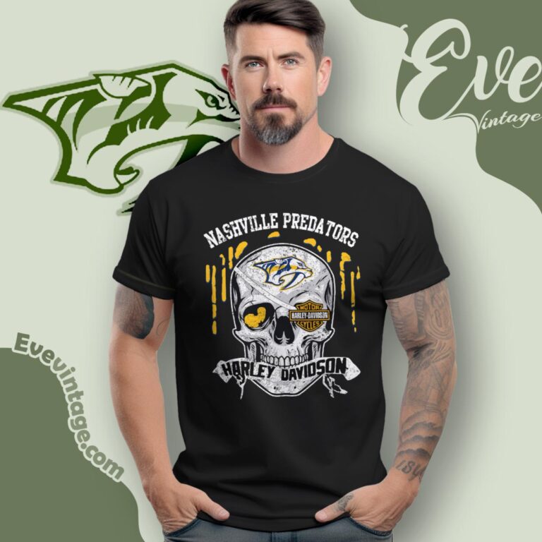 Nashville Predators Harley Davidson Skull Shirt T Shirt Nashville Predators Harley Davidson Skull Shirt T Shirt