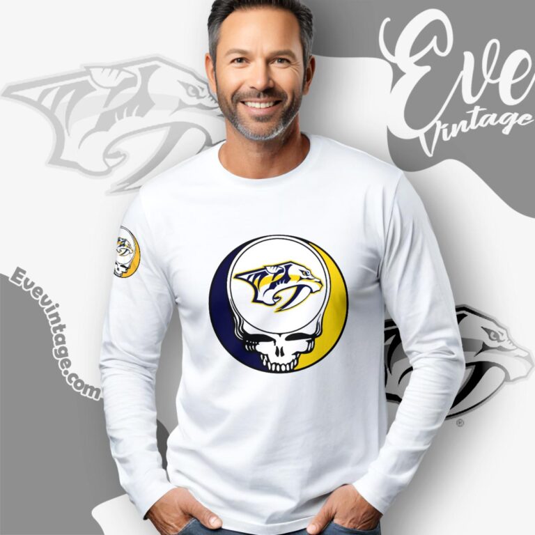 Nashville Predators Steal Your Face Grateful Dead Shirt Long Sleeve Tee Nashville Predators Steal Your Face Grateful Dead Shirt Long Sleeve Tee