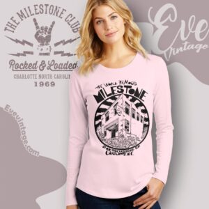 Nc Milestone Club Shirt The World Famous Dive Bar Tee Long Sleeve Tee