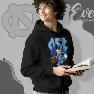 Nc Tar Heels Sonic The Hedgehog Basketball Hoodie