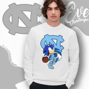 Nc Tar Heels Sonic The Hedgehog Basketball Sweatshirt