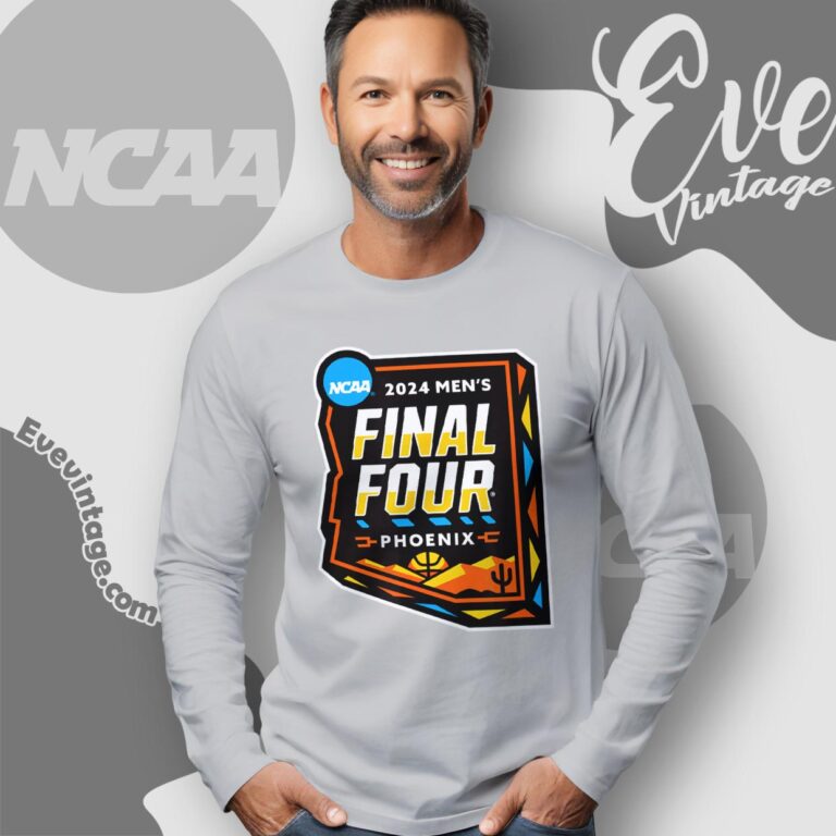 Ncaa Final Four 2024 Basketball Phoenix Official Logo Long Sleeve Tee Ncaa Final Four 2024 Basketball Phoenix Official Logo Long Sleeve Tee