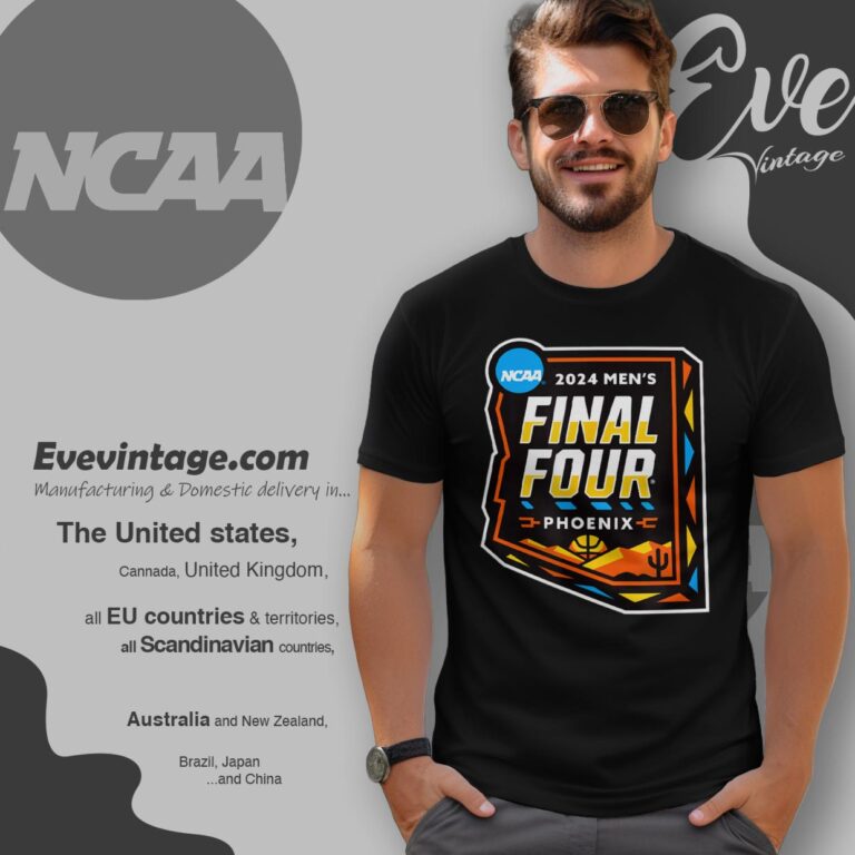 Ncaa Final Four 2024 Basketball Phoenix Official Logo T Shirt Ncaa Final Four 2024 Basketball Phoenix Official Logo T Shirt