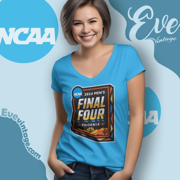 Ncaa Final Four 2024 Basketball Phoenix Official Logo V Neck TShirt Ncaa Final Four 2024 Basketball Phoenix Official Logo V Neck TShirt