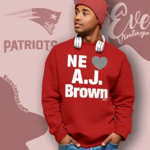 Ne Heart Aj Brown New England Patriots Sweatshirt