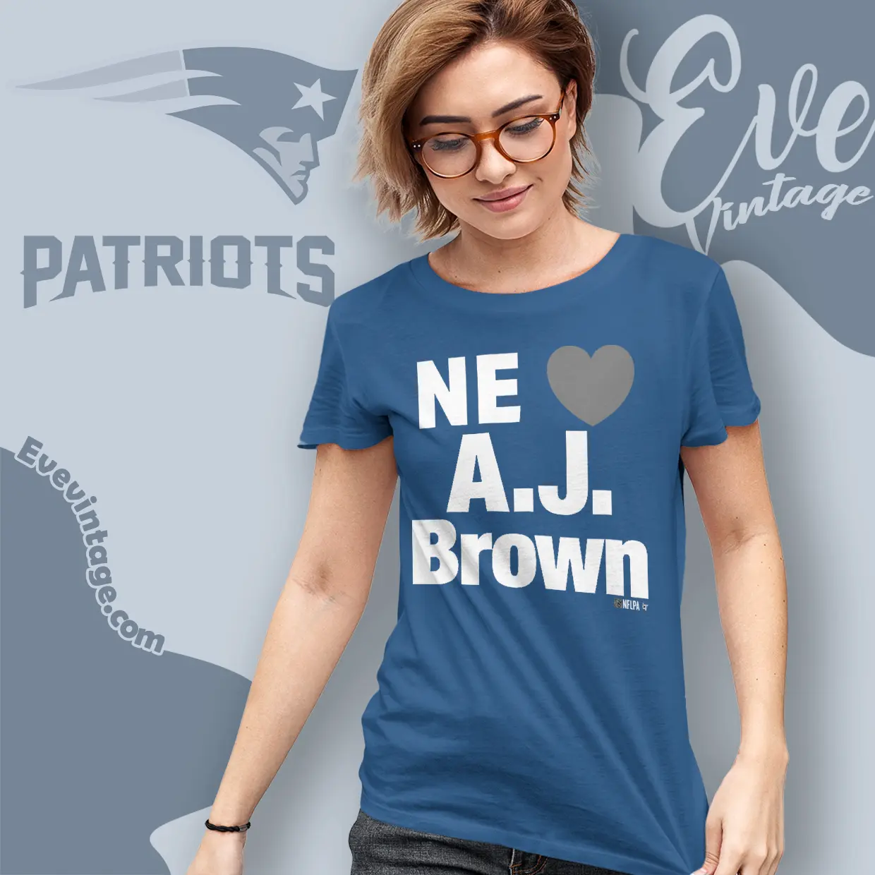 Ne Heart Aj Brown New England Patriots Women T shirt Ne Heart Aj Brown New England Patriots Women T shirt