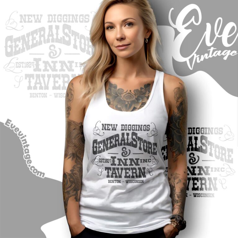 New Diggings Bar Shirt Wisconsin Dive Bar Tank Top Racerback New Diggings Bar Shirt Wisconsin Dive Bar Tank Top Racerback