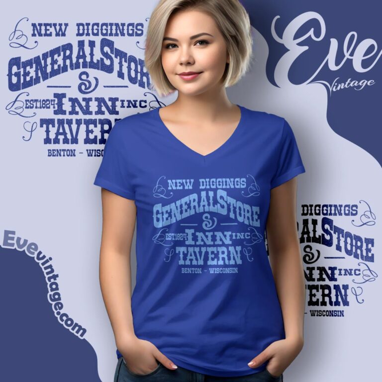 New Diggings Bar Shirt Wisconsin Dive Bar V Neck TShirt New Diggings Bar Shirt Wisconsin Dive Bar V Neck TShirt