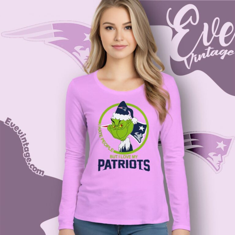 New England Patriots Christmas Grinch Shirt I Hate People But I Love My Patriots Long Sleeve Tee New England Patriots Christmas Grinch Shirt I Hate People But I Love My Patriots Long Sleeve Tee
