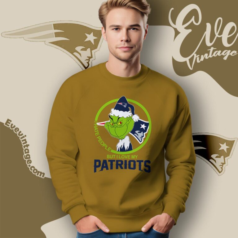 New England Patriots Christmas Grinch Shirt I Hate People But I Love My Patriots Sweatshirt New England Patriots Christmas Grinch Shirt I Hate People But I Love My Patriots Sweatshirt