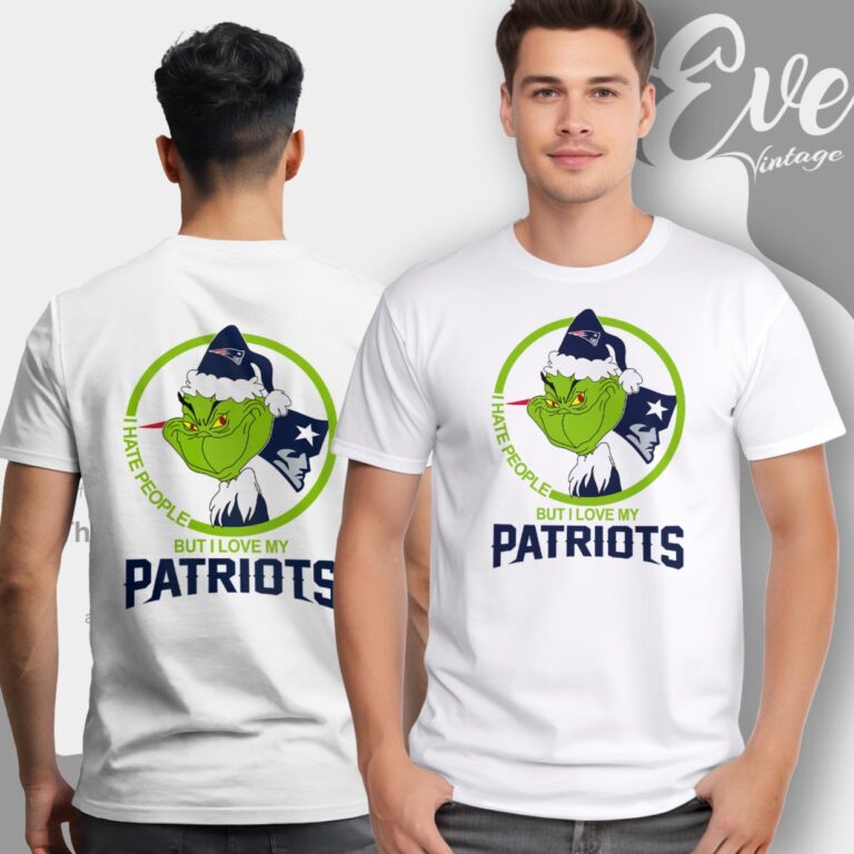 New England Patriots Christmas Grinch Shirt I Hate People But I Love My Patriots T Shirt New England Patriots Christmas Grinch Shirt I Hate People But I Love My Patriots T Shirt