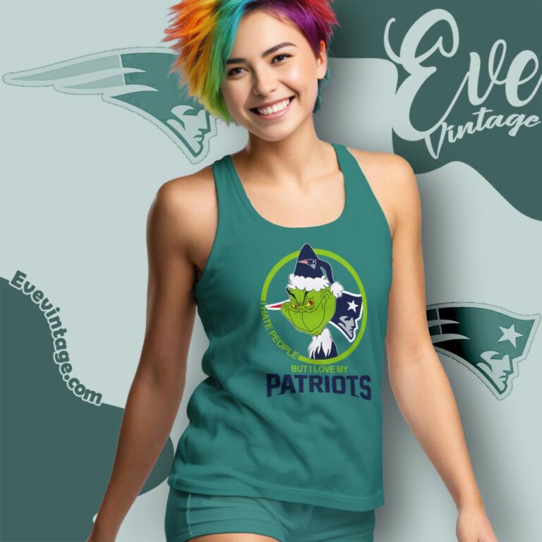 New England Patriots Christmas Grinch Shirt I Hate People But I Love My Patriots Tank Top Racerback New England Patriots Christmas Grinch Shirt I Hate People But I Love My Patriots Tank Top Racerback