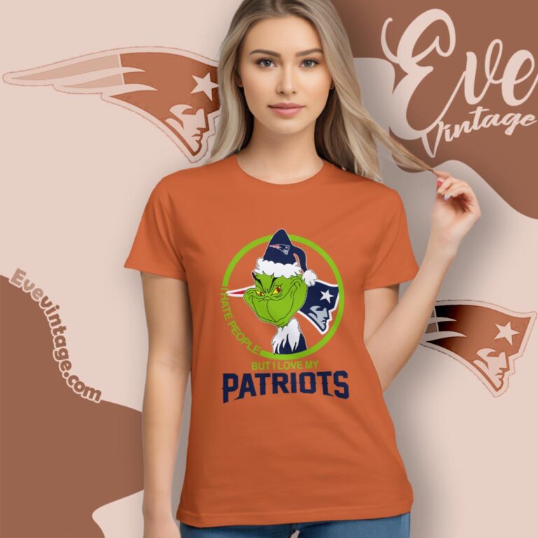 New England Patriots Christmas Grinch Shirt I Hate People But I Love My Patriots Women T Shirt New England Patriots Christmas Grinch Shirt I Hate People But I Love My Patriots Women T Shirt