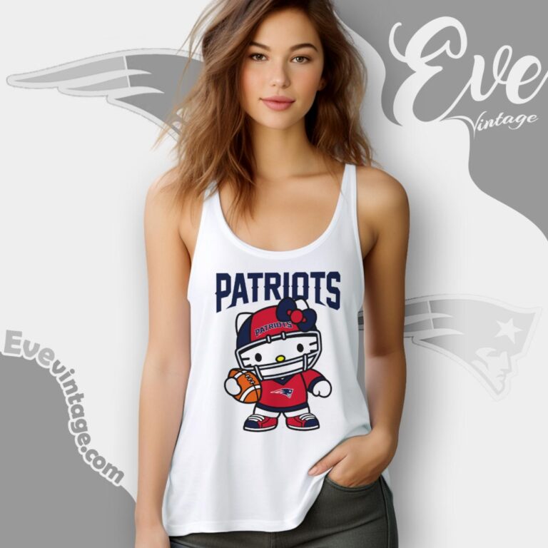 New England Patriots Hello Kitty Shirt Tank Top Racerback New England Patriots Hello Kitty Shirt Tank Top Racerback
