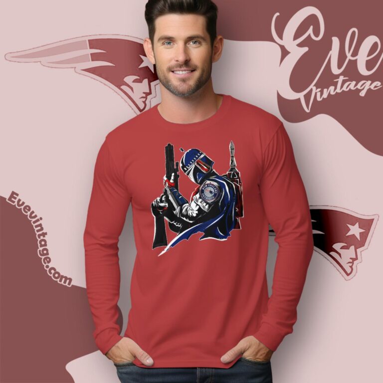 New England Patriots Mandalorian Star Wars Shirt Long Sleeve Tee New England Patriots Mandalorian Star Wars Shirt Long Sleeve Tee