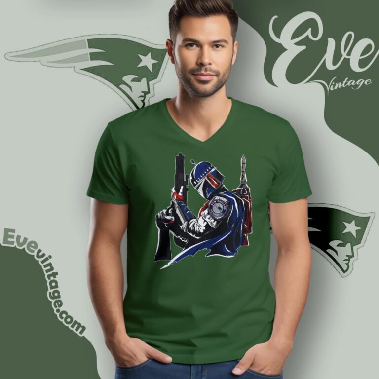 New England Patriots Mandalorian Star Wars Shirt V Neck TShirt New England Patriots Mandalorian Star Wars Shirt V Neck TShirt