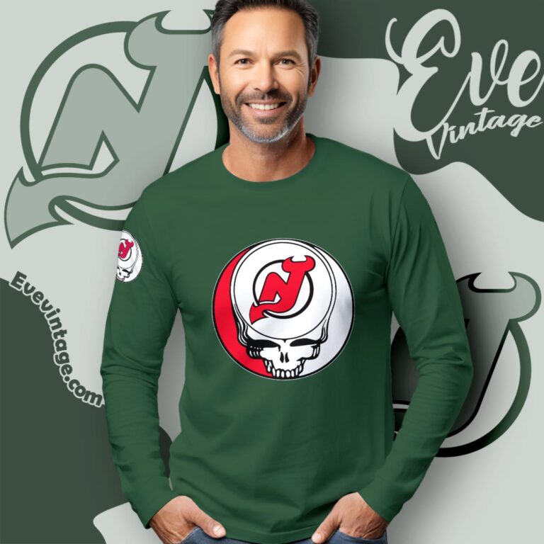 New Jersey Devils Steal Your Face Grateful Dead Shirt Long Sleeve Tee New Jersey Devils Steal Your Face Grateful Dead Shirt Long Sleeve Tee
