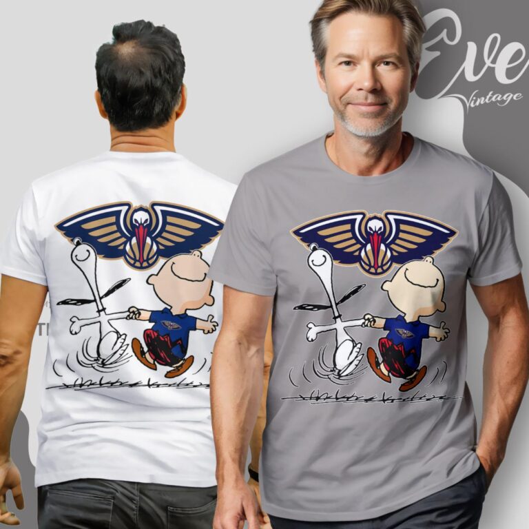 New Orleans Pelicans Charlie Brown Snoopy Happy Dancing Shirt T Shirt New Orleans Pelicans Charlie Brown Snoopy Happy Dancing Shirt T Shirt
