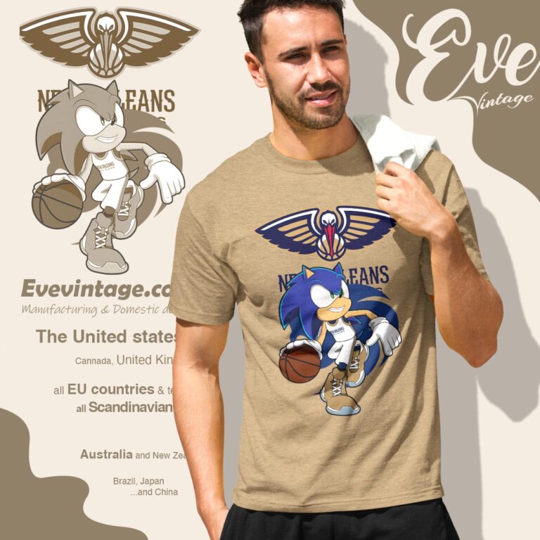 New Orleans Pelicans Sonic The Hedgehog Shirt T shirt New Orleans Pelicans Sonic The Hedgehog Shirt T shirt