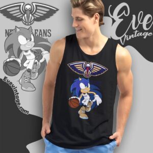 New Orleans Pelicans Sonic The Hedgehog Shirt Tank Top Racerback