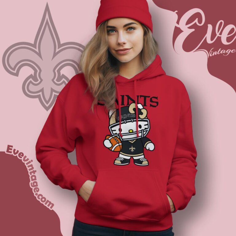 New Orleans Saints Hello Kitty Shirt Hoodie New Orleans Saints Hello Kitty Shirt Hoodie