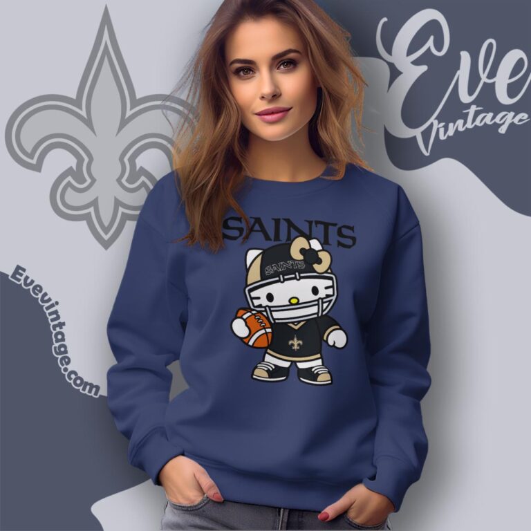 New Orleans Saints Hello Kitty Shirt Sweatshirt New Orleans Saints Hello Kitty Shirt Sweatshirt
