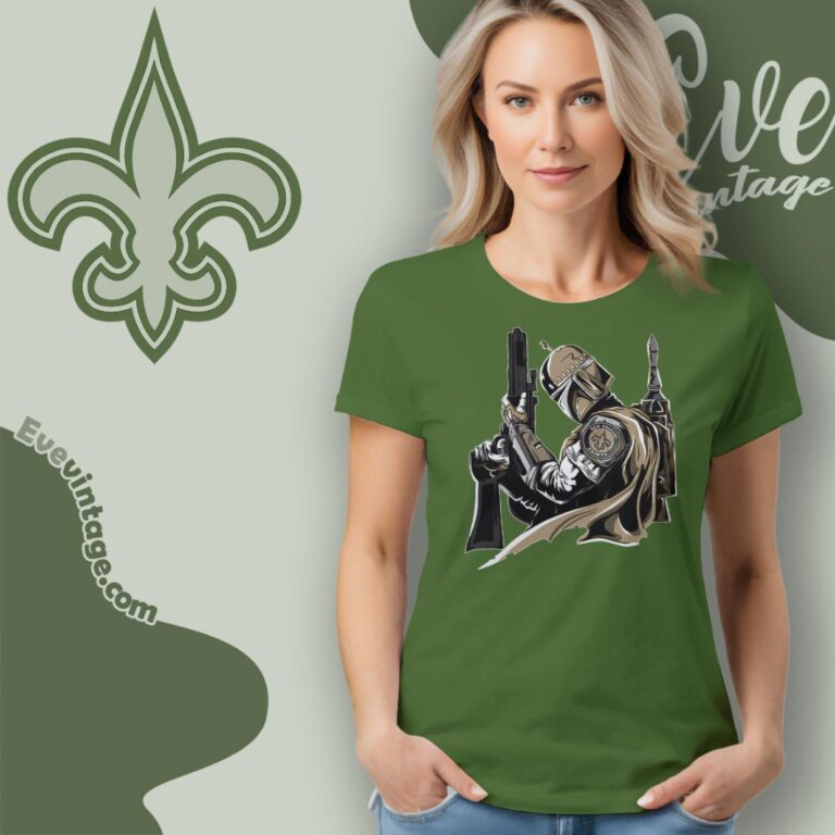New Orleans Saints Mandalorian Star Wars Shirt Women T Shirt New Orleans Saints Mandalorian Star Wars Shirt Women T Shirt