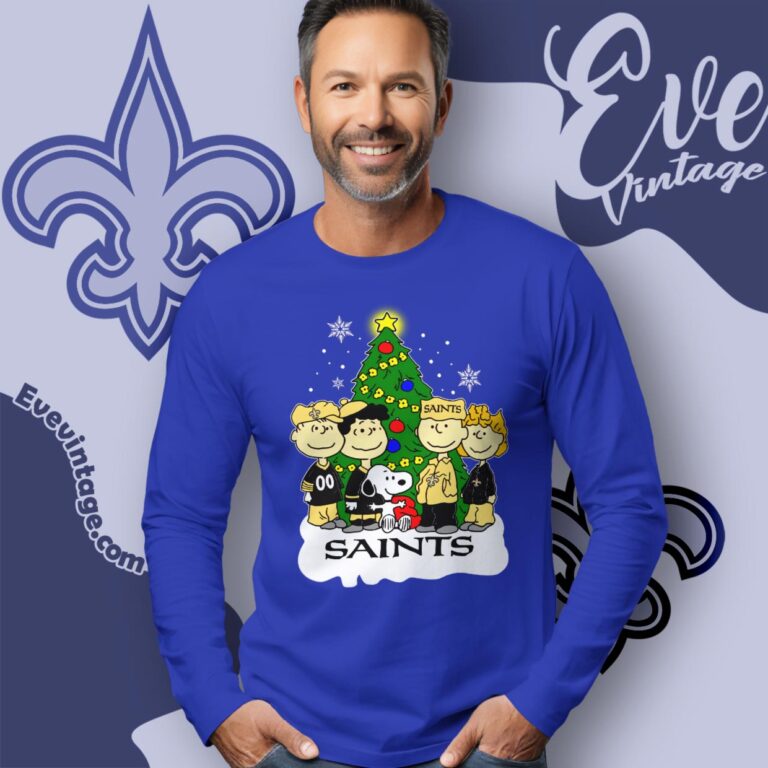 New Orleans Saints Snoopy The Peanuts Christmas Shirt Long Sleeve Tee New Orleans Saints Snoopy The Peanuts Christmas Shirt Long Sleeve Tee