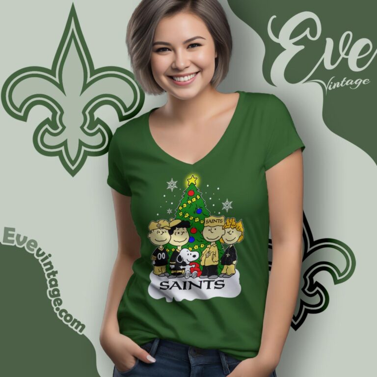 New Orleans Saints Snoopy The Peanuts Christmas Shirt V Neck TShirt New Orleans Saints Snoopy The Peanuts Christmas Shirt V Neck TShirt