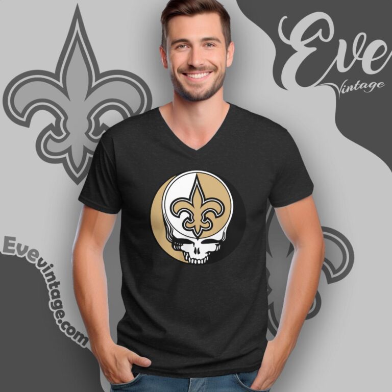 New Orleans Saints Steal Your Face Grateful Dead Shirt V Neck TShirt New Orleans Saints Steal Your Face Grateful Dead Shirt V Neck TShirt