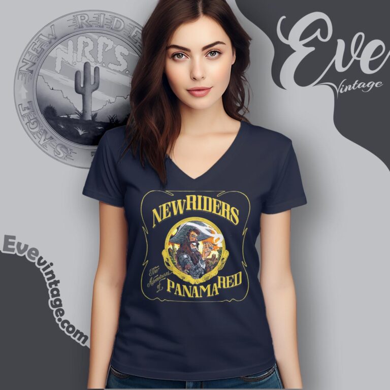 New Riders Of The Purple Sage Adventure Of Panama Red Shirt V Neck TShirt New Riders Of The Purple Sage Adventure Of Panama Red Shirt V Neck TShirt