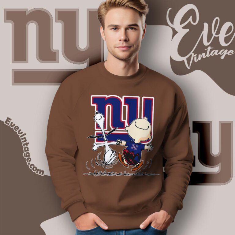 New York Giants Charlie Brown Snoopy Happy Dancing Shirt Sweatshirt New York Giants Charlie Brown Snoopy Happy Dancing Shirt Sweatshirt