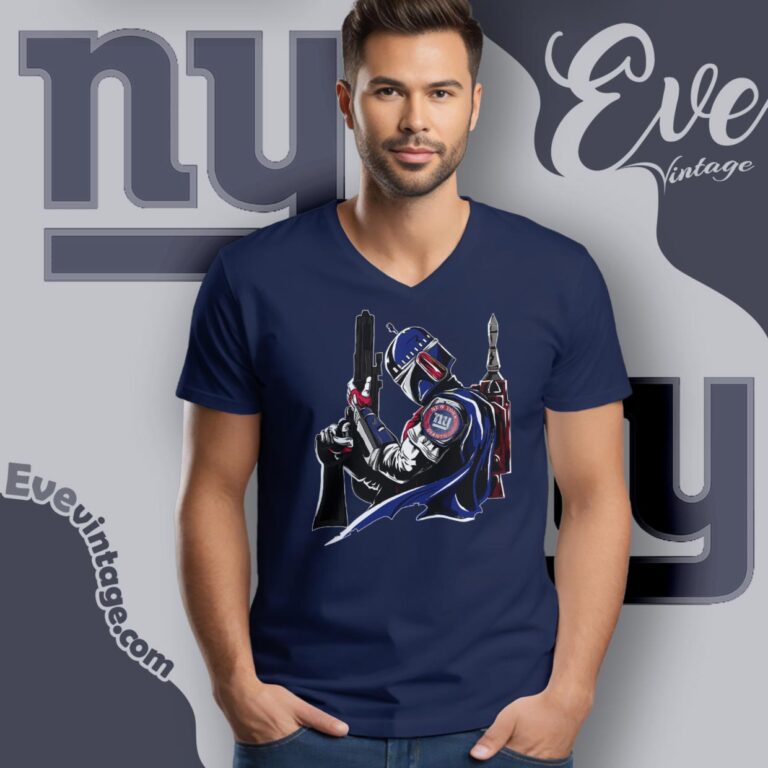 New York Giants Mandalorian Star Wars Shirt V Neck TShirt New York Giants Mandalorian Star Wars Shirt V Neck TShirt