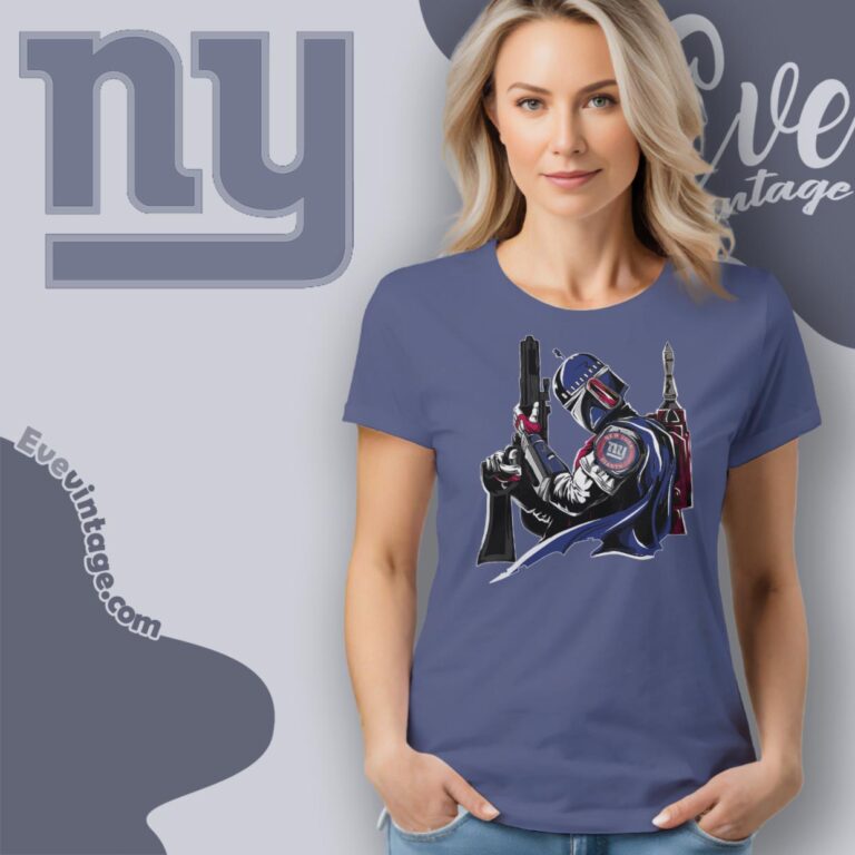 New York Giants Mandalorian Star Wars Shirt Women T Shirt New York Giants Mandalorian Star Wars Shirt Women T Shirt